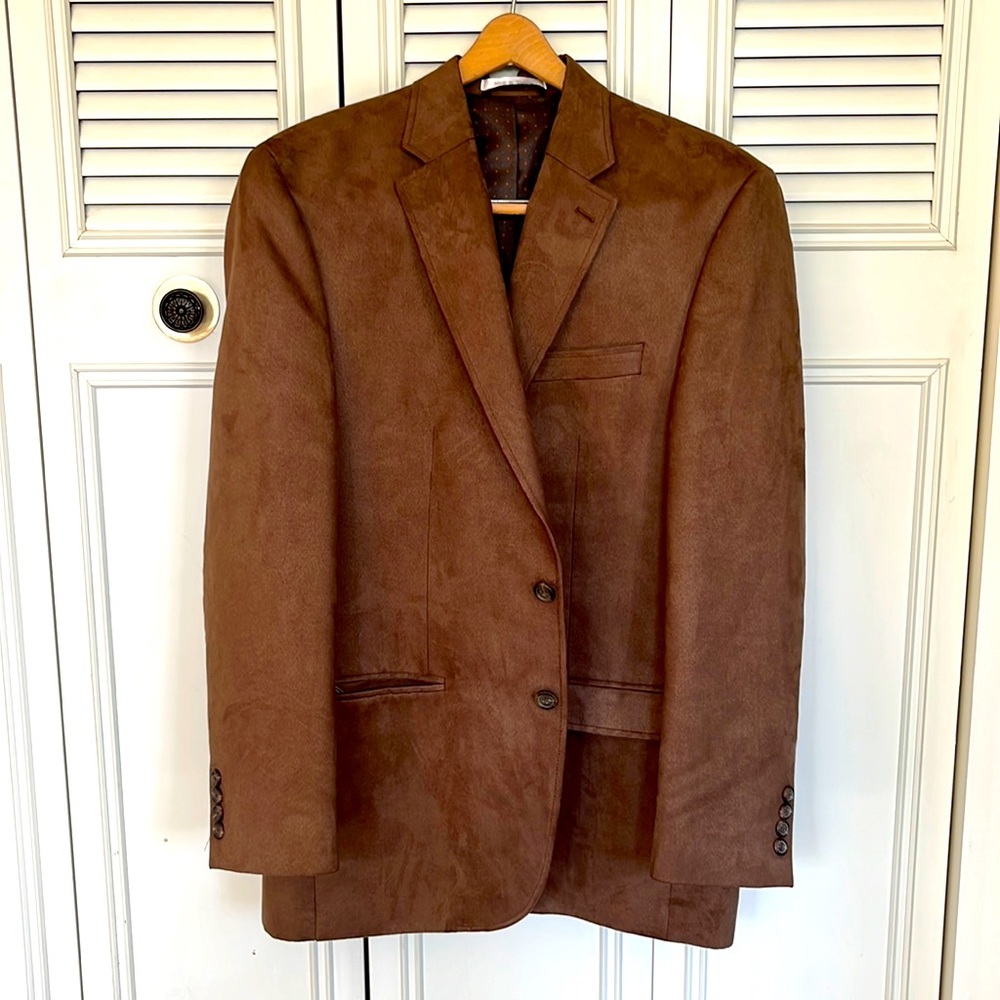 Chaps Brown faux suede Sport Coat Blazer
